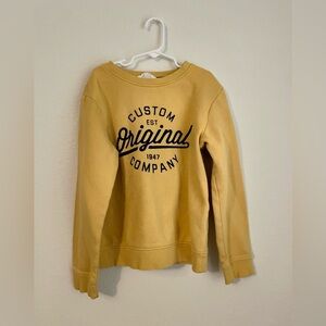 H&M Kids Graphic crew neck Yellow Sweatshirt size 8/10